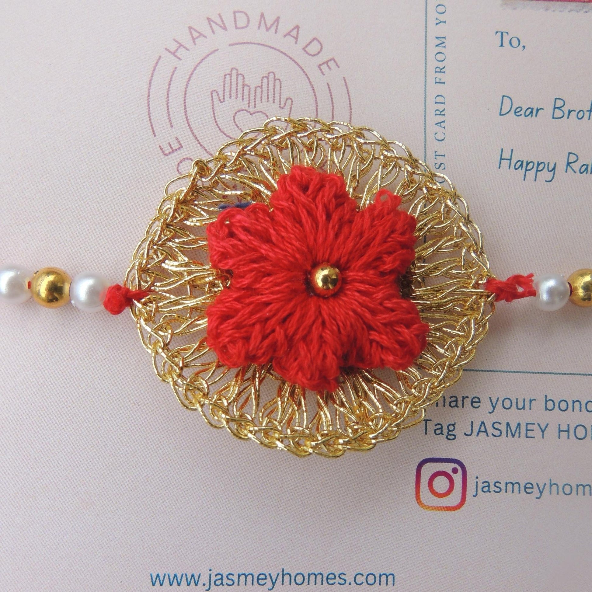 Set of 2 CHAKRA Rakhi for Brother with Post Card - jasmeyhomes