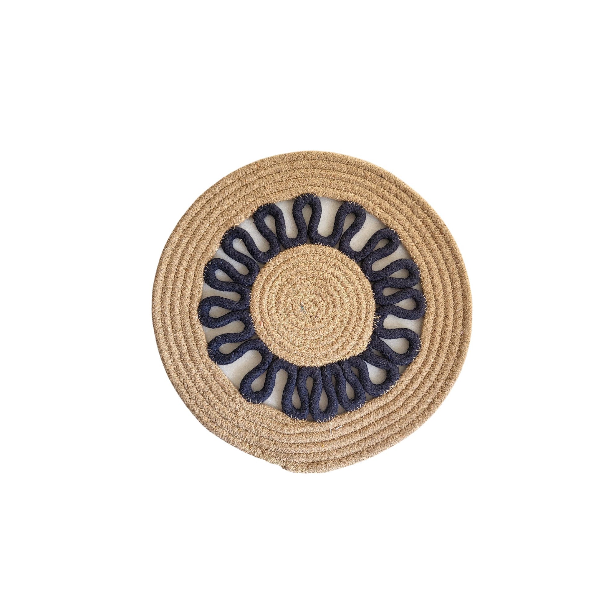 Set of 2 Whirlwind Table Placemat - Black - jasmeyhomes