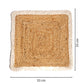 Upper Crust Square Jute Mats - White - jasmeyhomes
