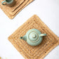 Upper Crust Square Jute Mats - Natural - jasmeyhomes