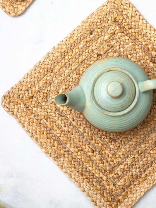Upper Crust Square Jute Mats - Natural - jasmeyhomes