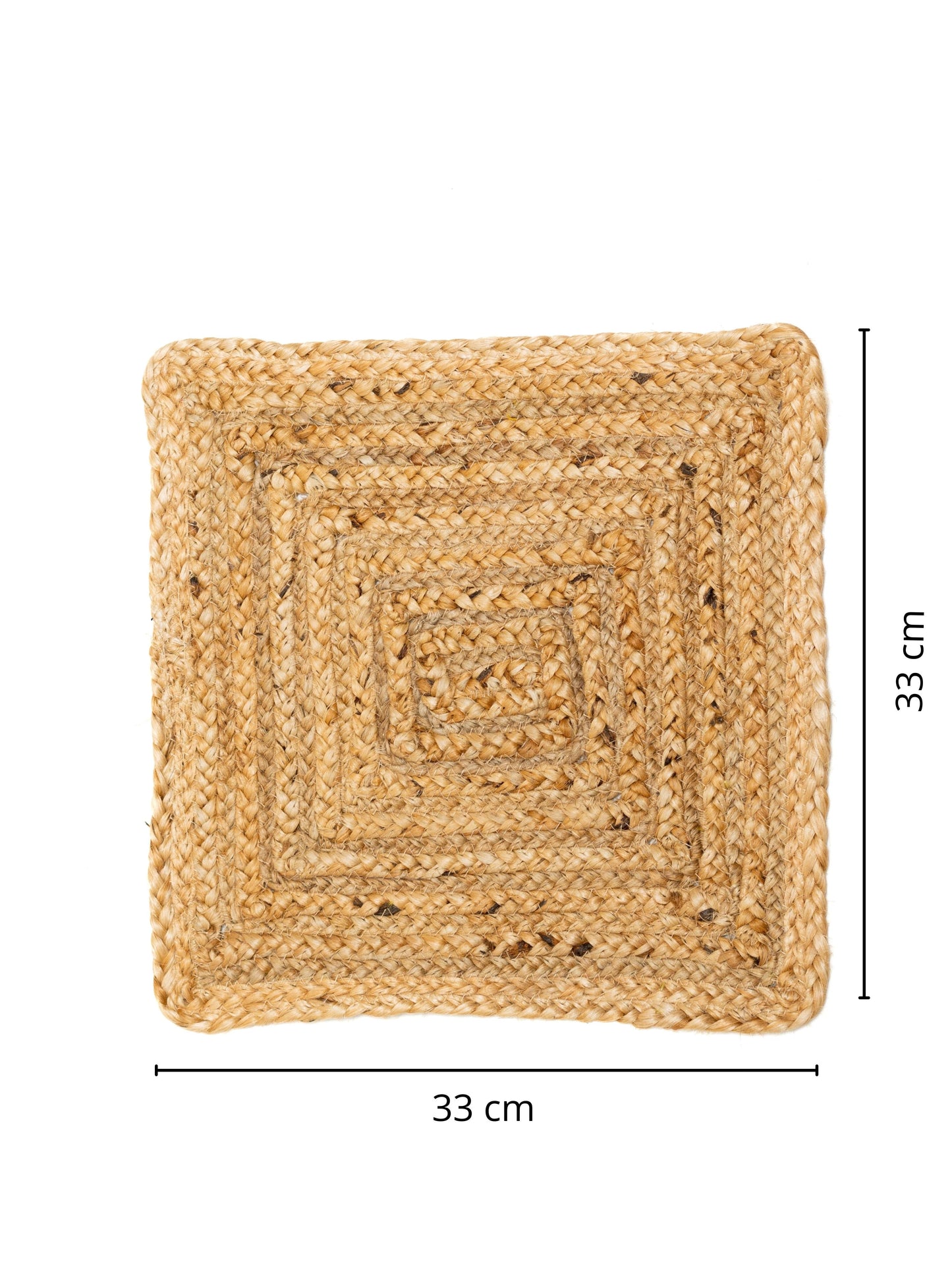 Upper Crust Square Jute Mats - Natural - jasmeyhomes