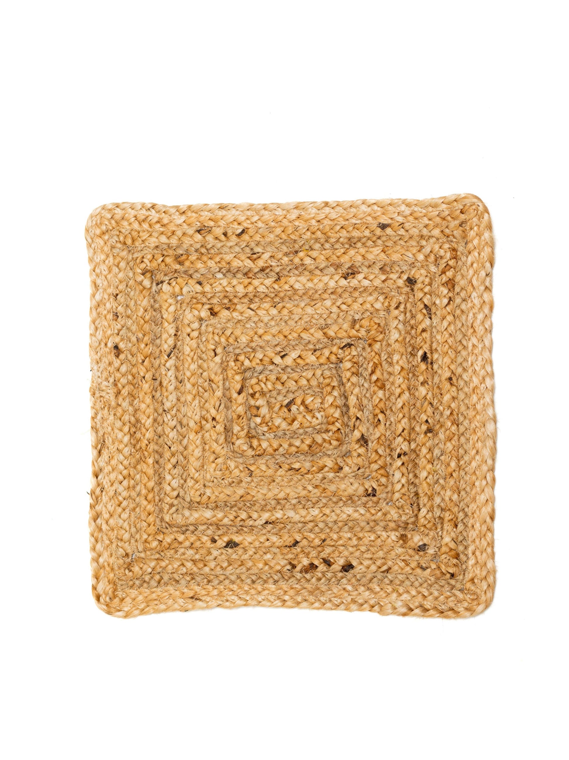 Upper Crust Square Jute Mats - Natural - jasmeyhomes