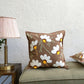 Embroidered Cushion Cover - Daisy Brown - jasmeyhomes