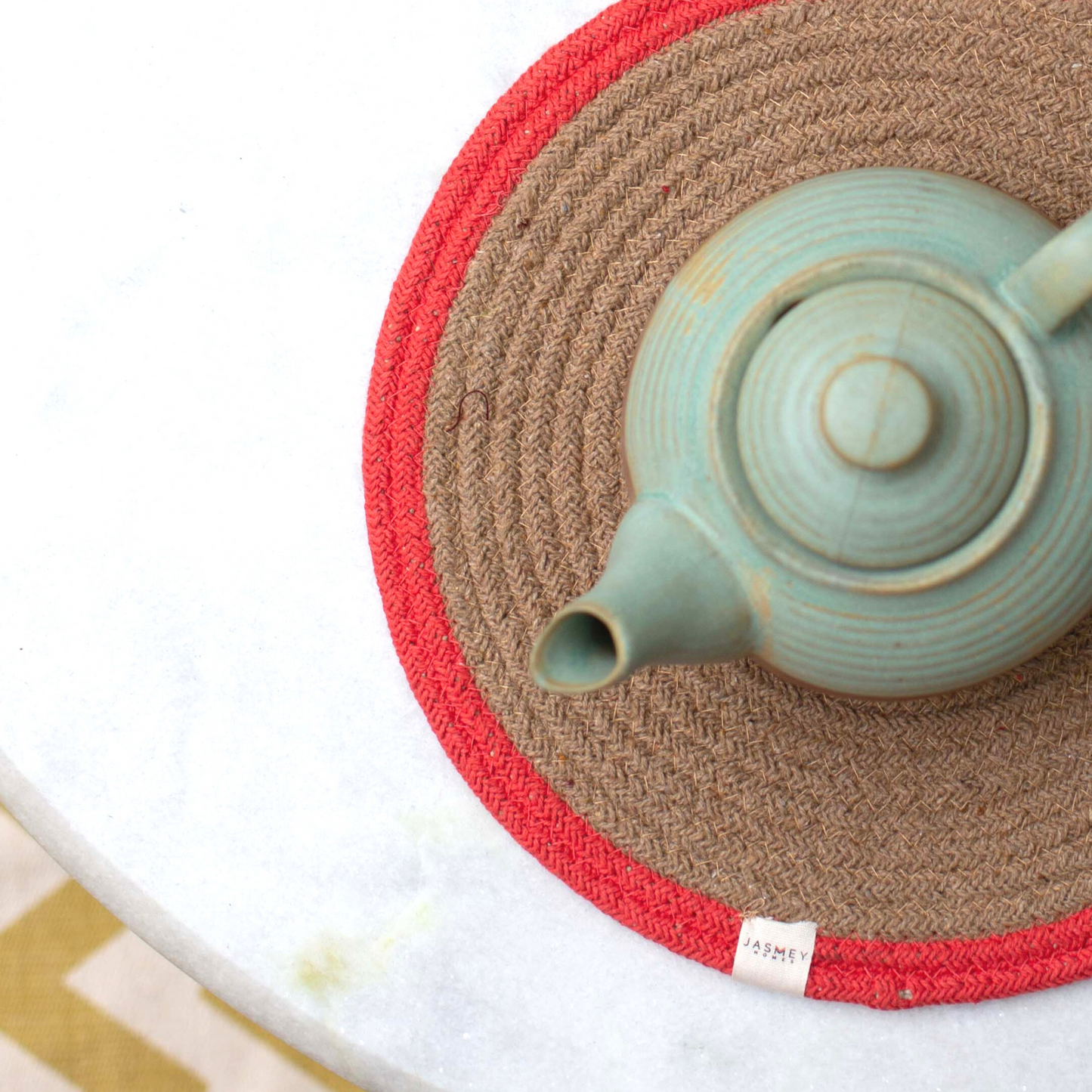 Set of 2 Reversible Placemats- Outer Ring | Coral - jasmeyhomes