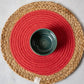 Jute & Cotton Monochrome Placemats - Coral - jasmeyhomes