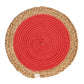 Jute & Cotton Monochrome Placemats - Coral - jasmeyhomes