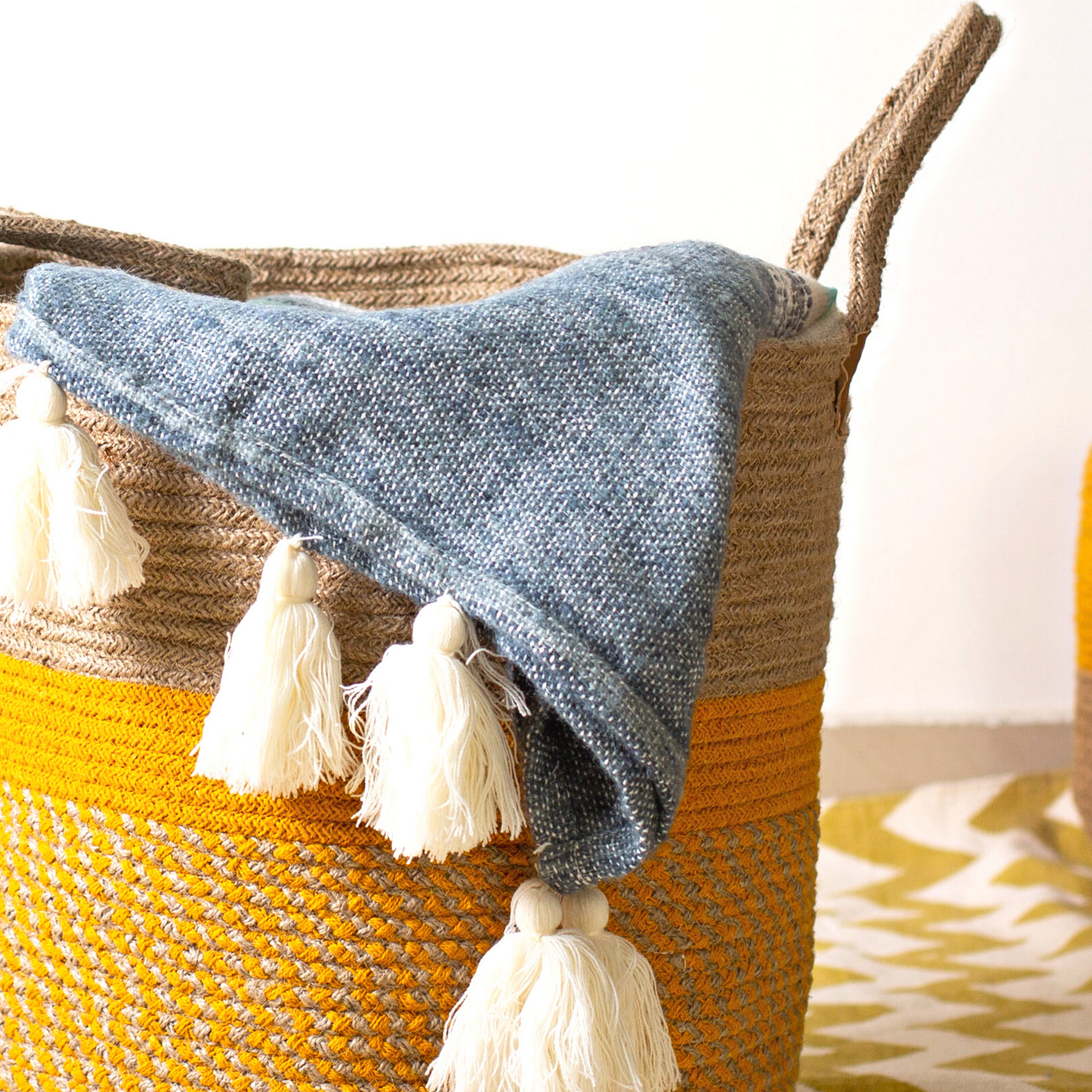 Colossal Laundry Basket - 16 Inches | Mustard - jasmeyhomes