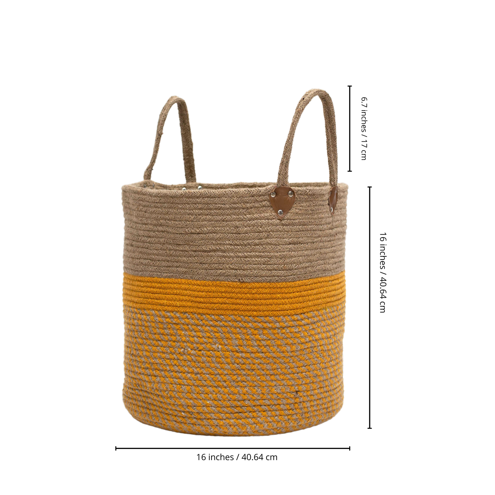 Colossal Laundry Basket - 16 Inches | Mustard - jasmeyhomes