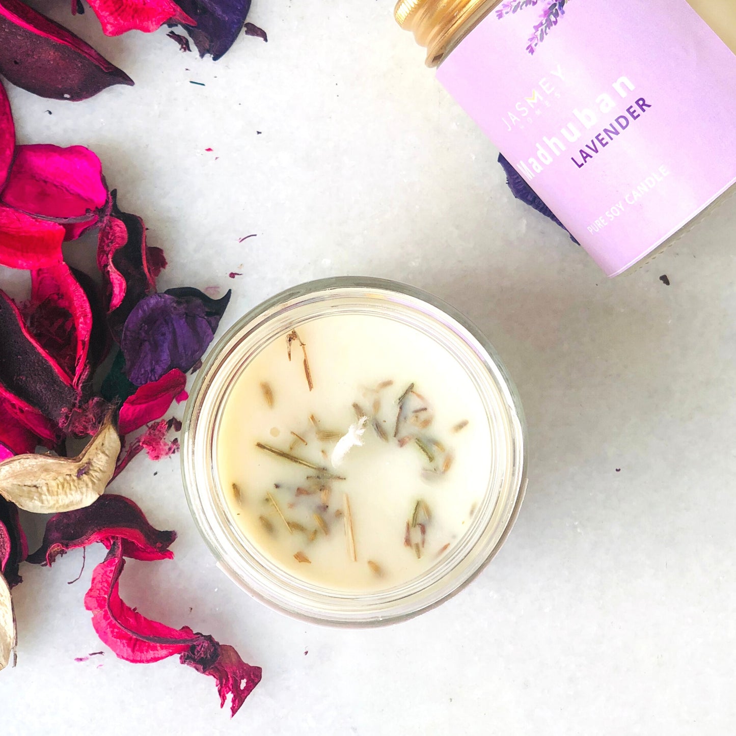 JASMEY HOMES | SET OF 2 SCENTED CANDLE- CLOVE AND LAVENDER - PURE SOY - jasmeyhomes