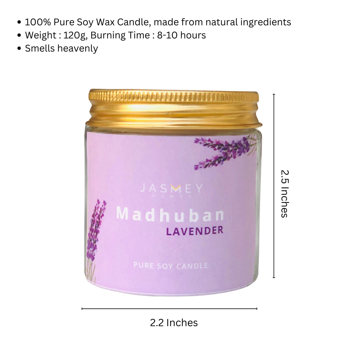 JASMEY HOMES | SET OF 2 SCENTED CANDLE- CLOVE AND LAVENDER - PURE SOY - jasmeyhomes