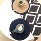 JASMEY HOMES Two-Sided Cotton Tablemats/Placemats Heat Resistant Dining Table Place Mats for Kitchen Coffee Table Wedding Party (12 inches / 30 cm Round) Blue, Set of 2 - jasmeyhomes