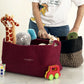 Rectangular Maroon Storage Basket - jasmeyhomes
