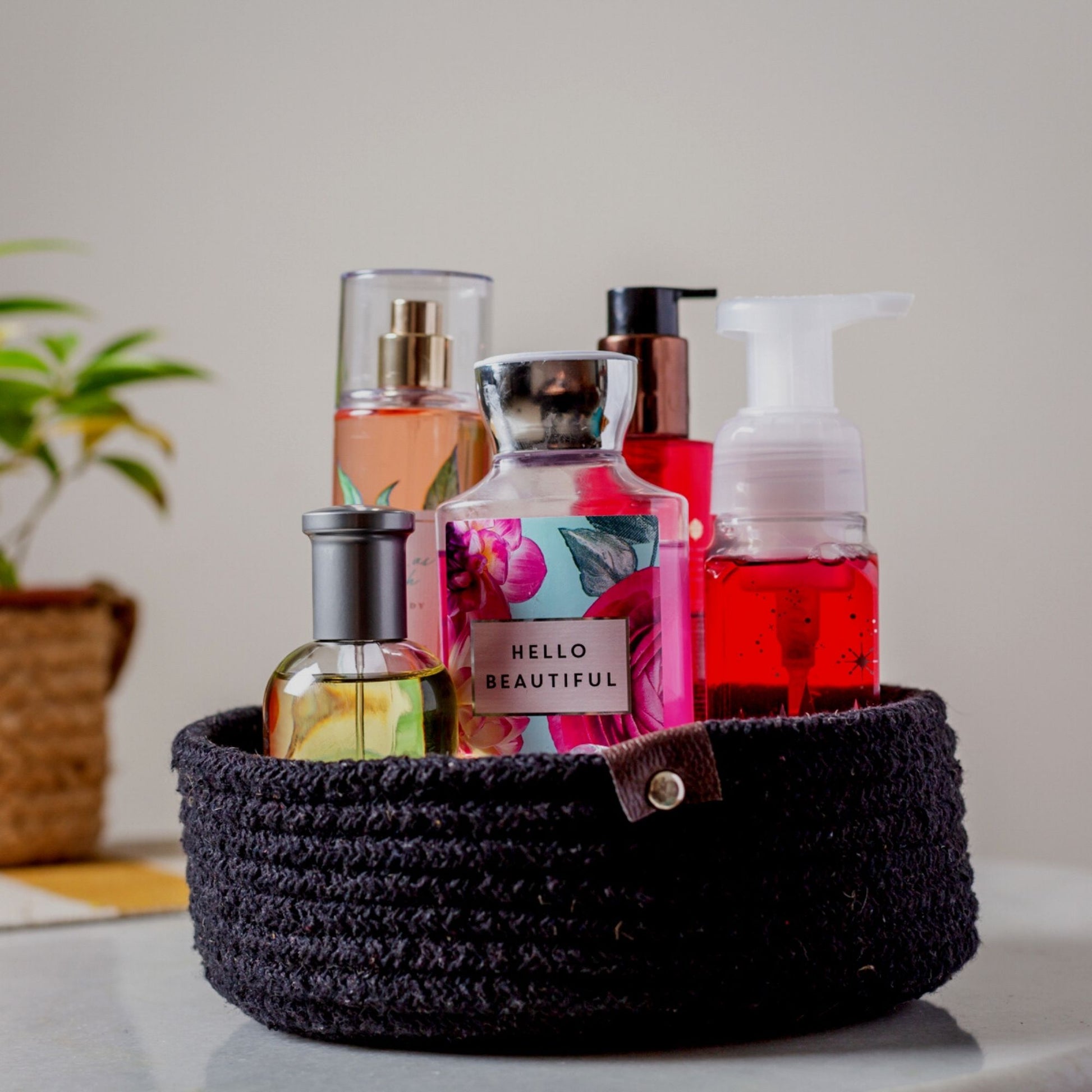 Black storage baskets for shelves - Pack of 1 - jasmeyhomes