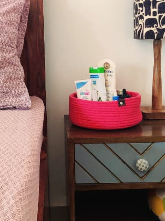 Black storage baskets for shelves - Pack of 1 - jasmeyhomes