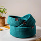 Set of 3 Storage Basket- Teal - jasmeyhomes