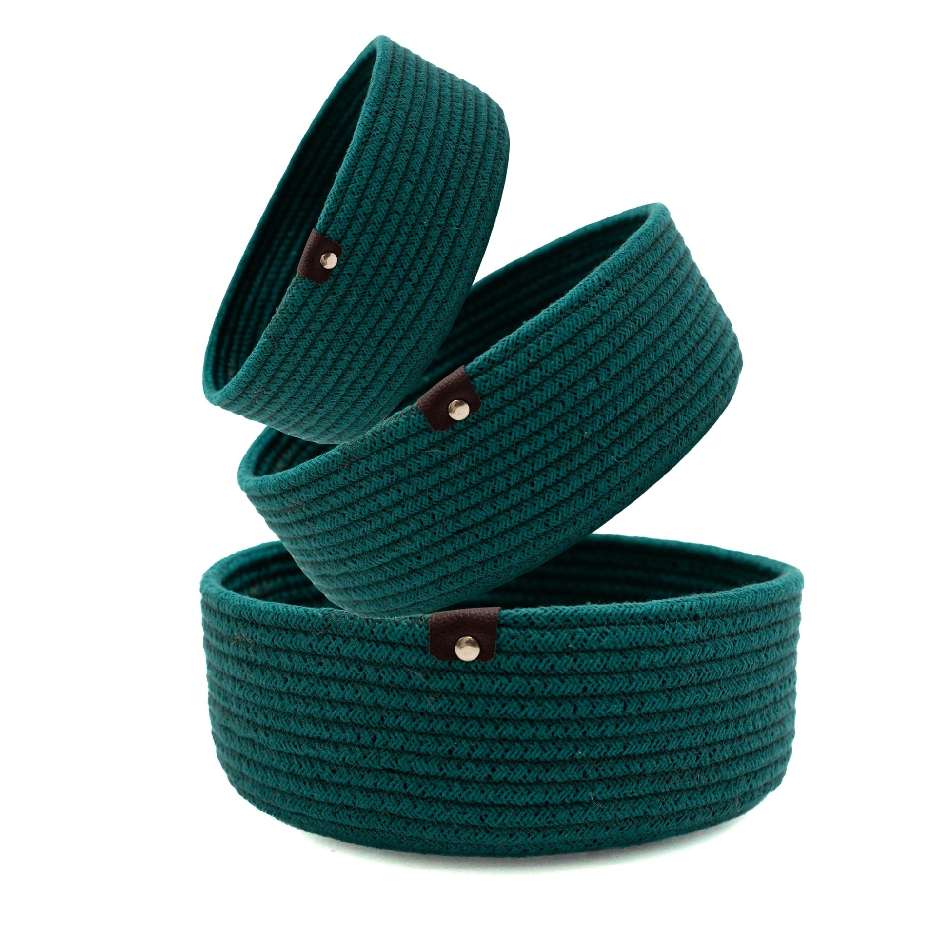 Set of 3 Storage Basket- Teal - jasmeyhomes
