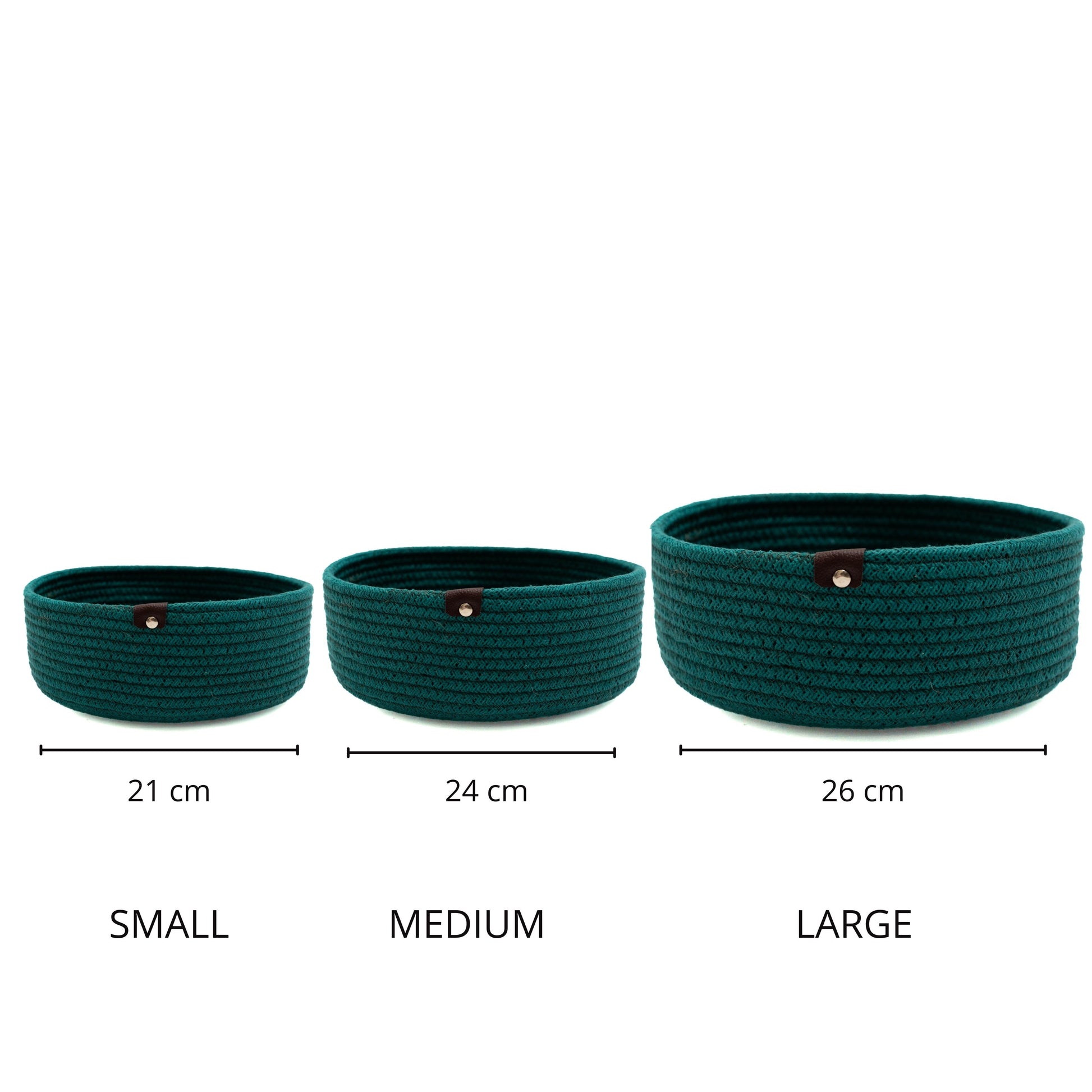 Set of 3 Storage Basket- Teal - jasmeyhomes
