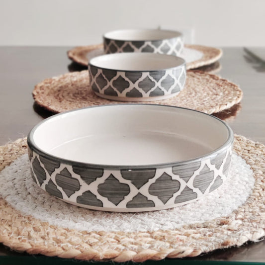 IKAT ART Serveware- Set of 3 - jasmeyhomes